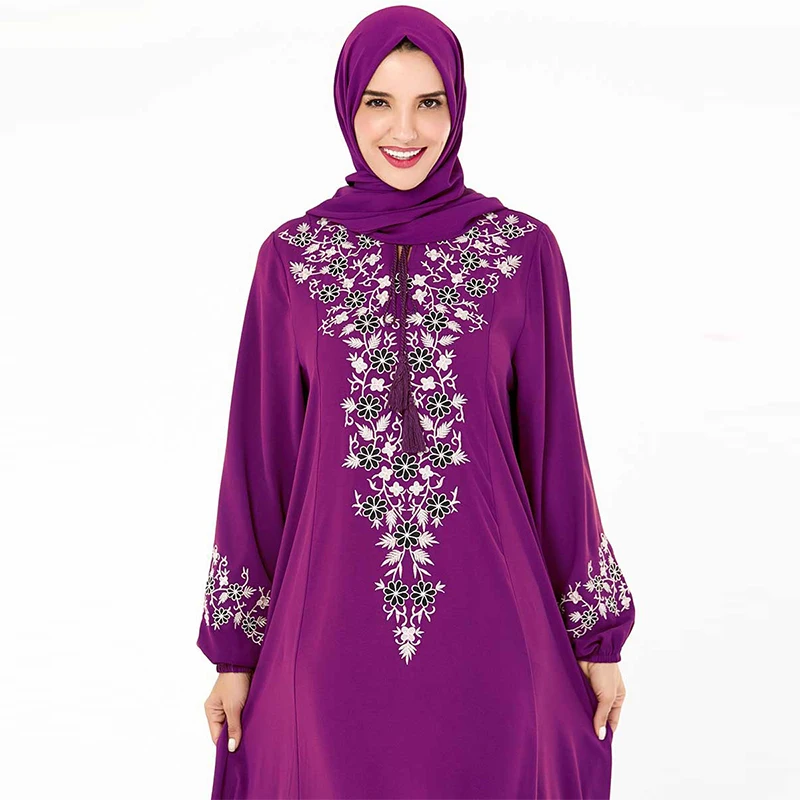 Новое мусульманское платье исламское турецкое модное вышитое кимоно Ближний