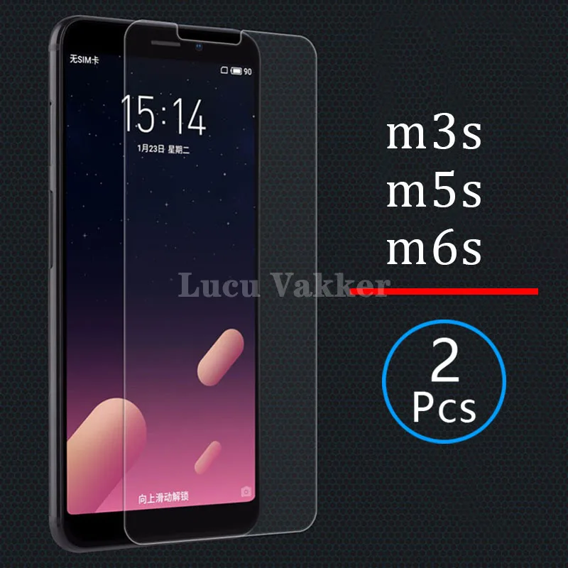 2pcs Tempered Glass for meizu m6s m5s m3s Protective Glas Screen Protector on maisie s6 s5 s3 m 6s 5s 3s m6 m5 m3 s protect film