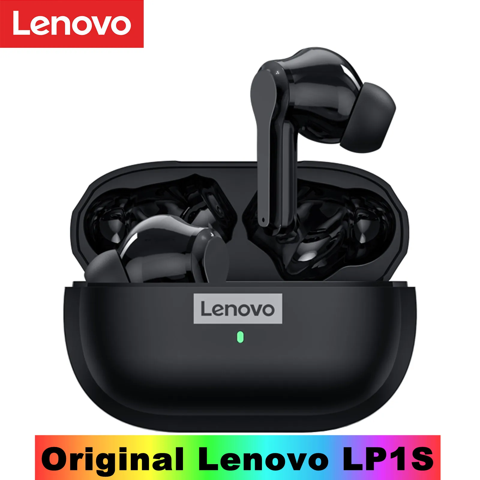 

Original Lenovo LP1S New TWS Wireless Headphones Bluetooth 5.0 Waterproof Sport Noise Reduction Earbuds with Mic