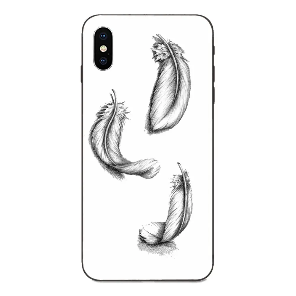Тату-наклейки с птичьими перьями для Galaxy A8 A9 Star Note 4 8 9 10 S3 S4 S5 S6 S7 S8 S9 S10 Edge Lite Plus Pro G313