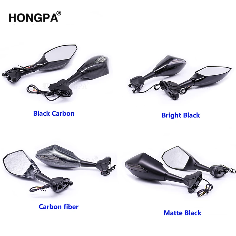 Мотоциклетные светодиодные зеркала поворотника для KAWASAKI NINJA 6R 9R 650R 250R 636 YAMAHA YZF R1 R6