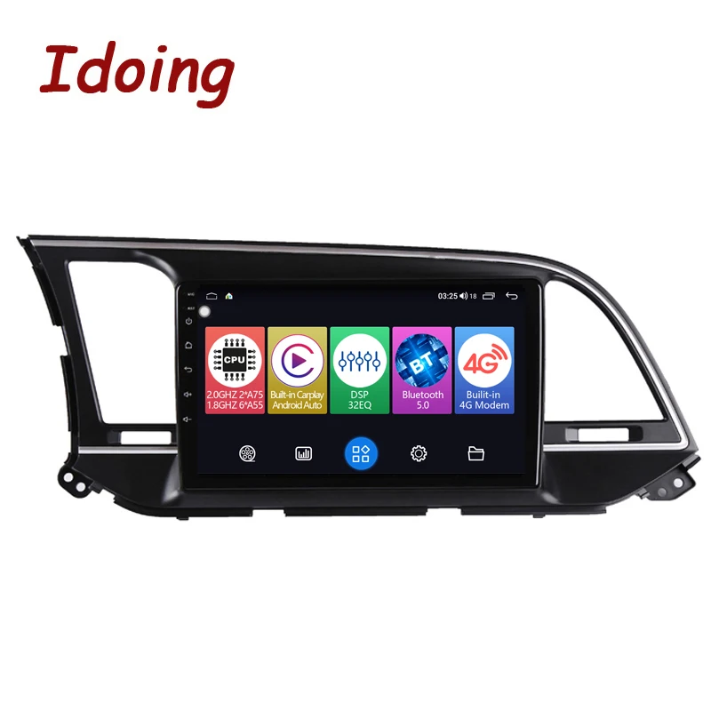 

Idoing 9"Car Radio Multimedia Player For Hyundai Elantra 6 2015-2018 GPS Navigation Android Auto Carplay Head Unit Plug And Play