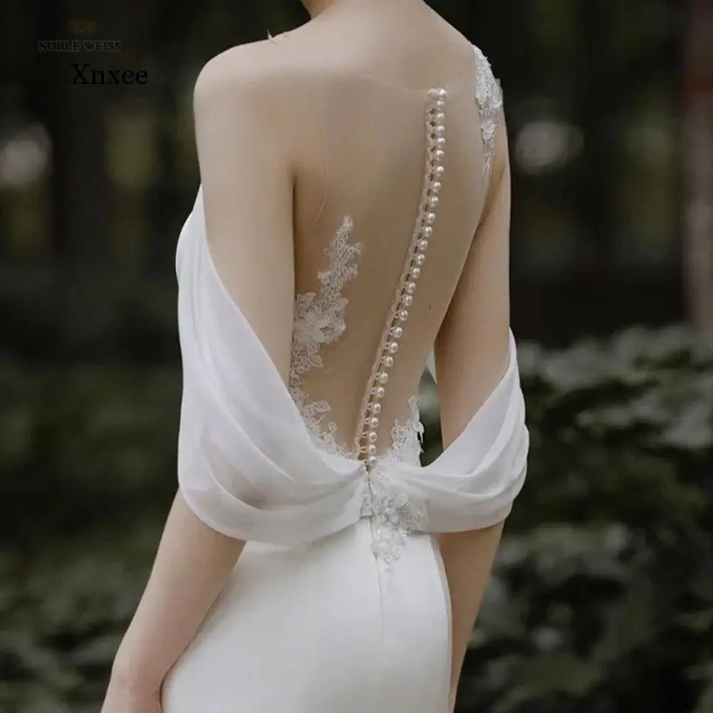 

Атласное свадебное платье с открытой спиной, сексуальное платье с аппликацией, Элегантное Длинное платье невесты, свадебные платья, свадеб...