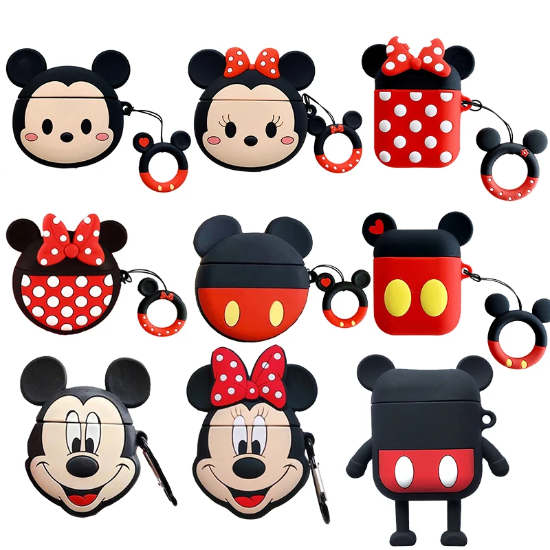 

Disney Cartoon Earphone Cover Case For Airpods Pro Soft Silicone Cute 3D Anime Mikey Minne Mouse Airpod 2 Protective Shell