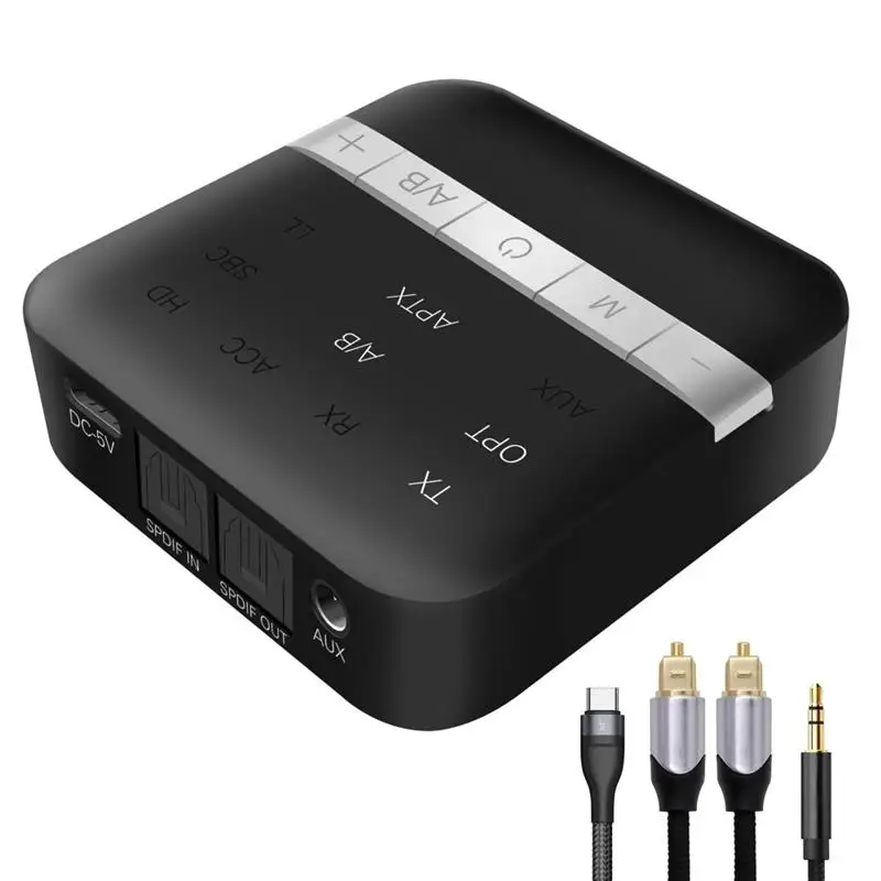 

2 in 1 Wireless Bluetooth 5.0 Transmitter Receiver Mini AptX HD Low Latency Music CSR8675 TV PC Audio Wireless Adapter