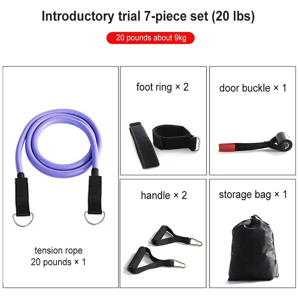 

Puller Fitness Equipments Training Bands 11pcs/ Set Pull Rope Latex Stretch Arm Apparatus TPE Removable Tension Band