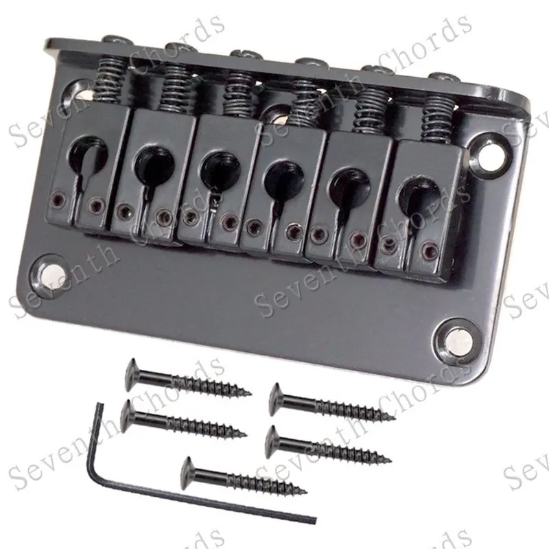 Электрогитарный мост набор гитарных деталей с жестким хвостом серебристо черный