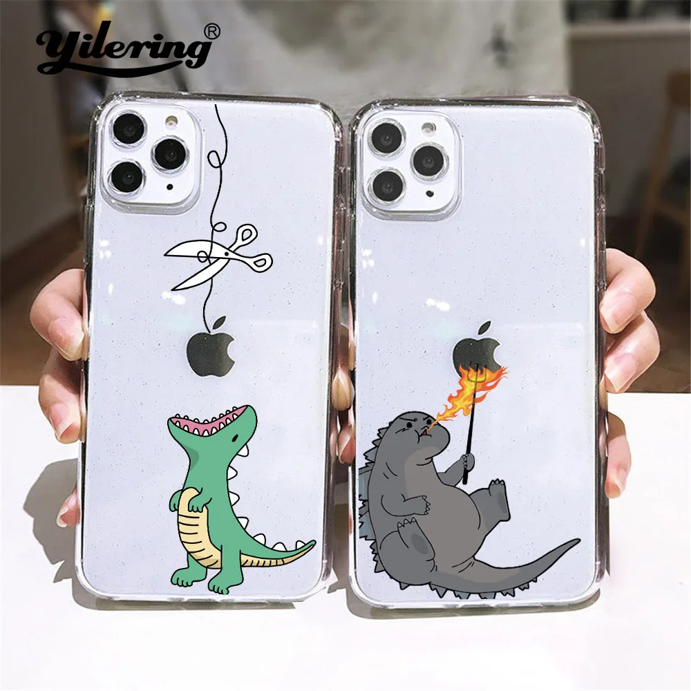 

Funny Dinosaur shark for Case apple iPhone 12 Pro Max 11 Pro XS Max Xr 6 7 8 Plus 12 Mini 5S SE 2020 X Phone case Cover 12Mini