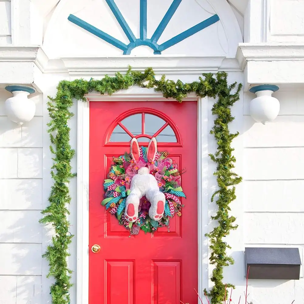 

Multi-color Cute Cartoon Cloth Garland with Rabbit Pendant Door Decor for Easter Cute Rabbit Shape Garland Door Decoration