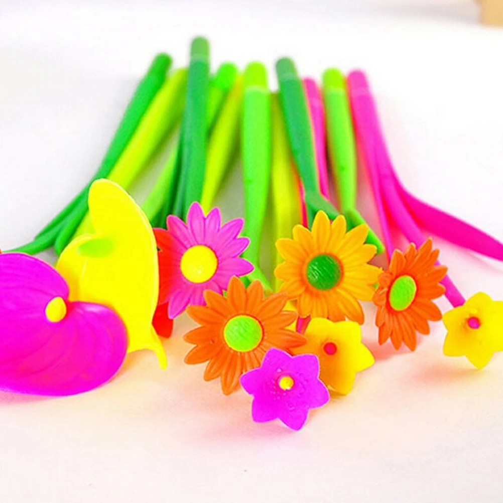 6 шт. шариковые ручки с цветком цветущей флорой дизайнерские Канцтовары подарки