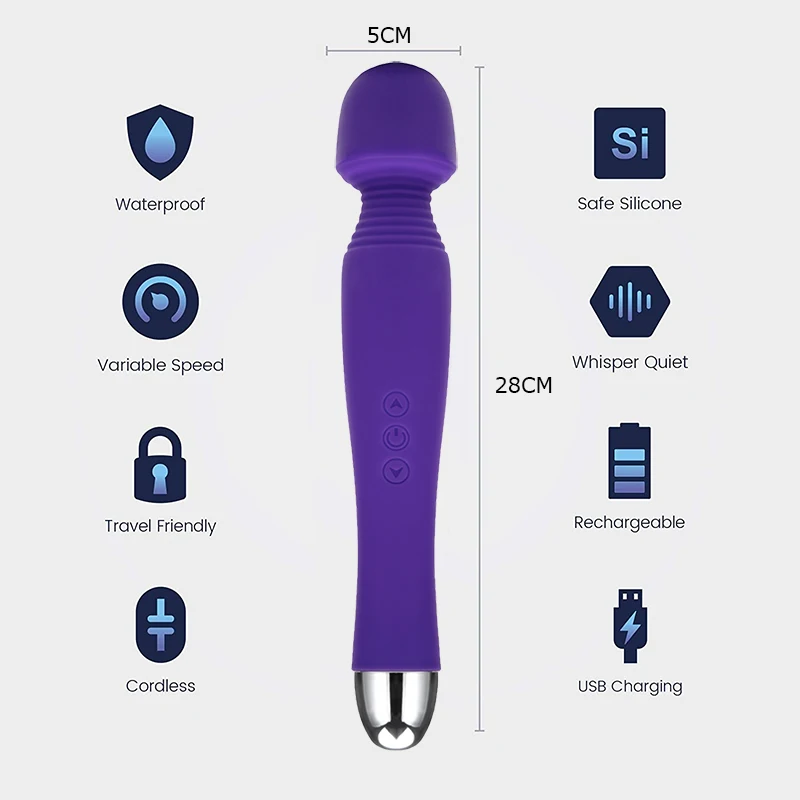 Мощный массажер для женщин и мужчин 9 улучшенных волшебных режимов вибрации