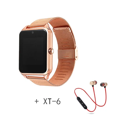 Gold and XT-6 R Умные часы Z60, Bluetooth, умные часы Z60, умные часы с sim-картой, TF камерой, умные часы, Android, умные наручные часы для мобильного телефона - Цвет: Gold and XT-6 R