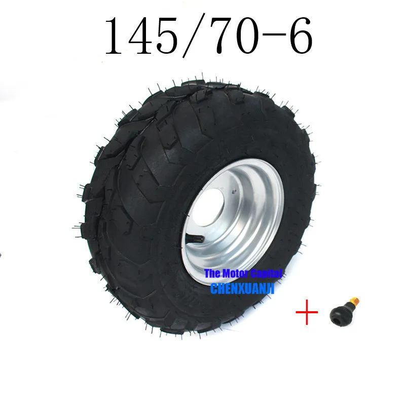 

2019 Hot Sale Good Reputation 6 Inch ATV Wheels 145/70-6 Tire Tyre for 6 Inch Iron Wheel Rims Fits Go Kart Buggie Atv Quad