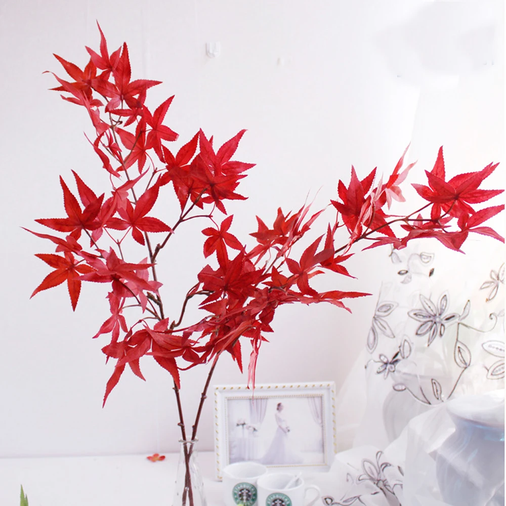

2pcs artificial flower bouquets artificial maple leaf bouquets