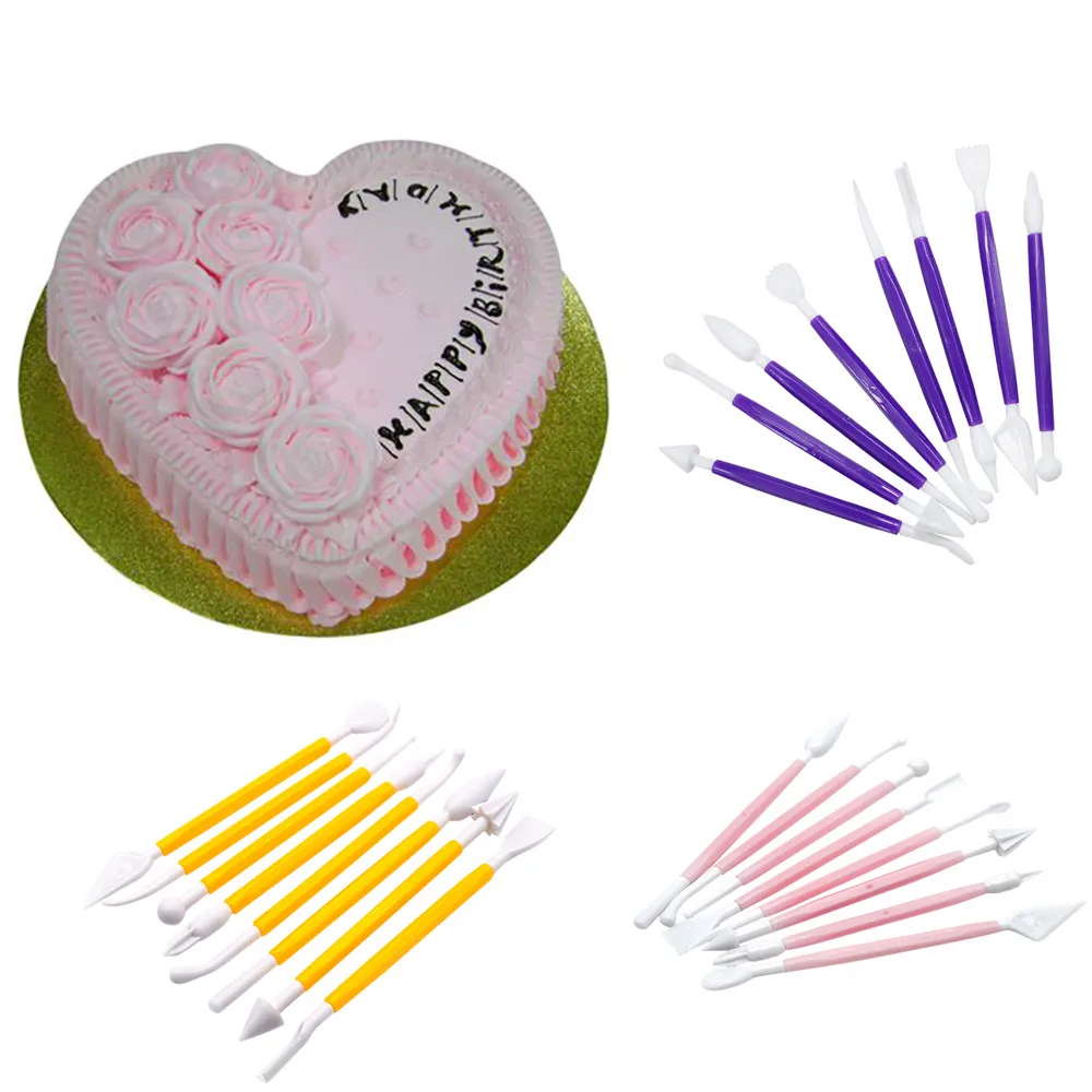 8 Pcs Kit sugarcraft Fondant Cake Decorating Modelling Tools Decorations Practical Delicate Durable Kitchen Tool |