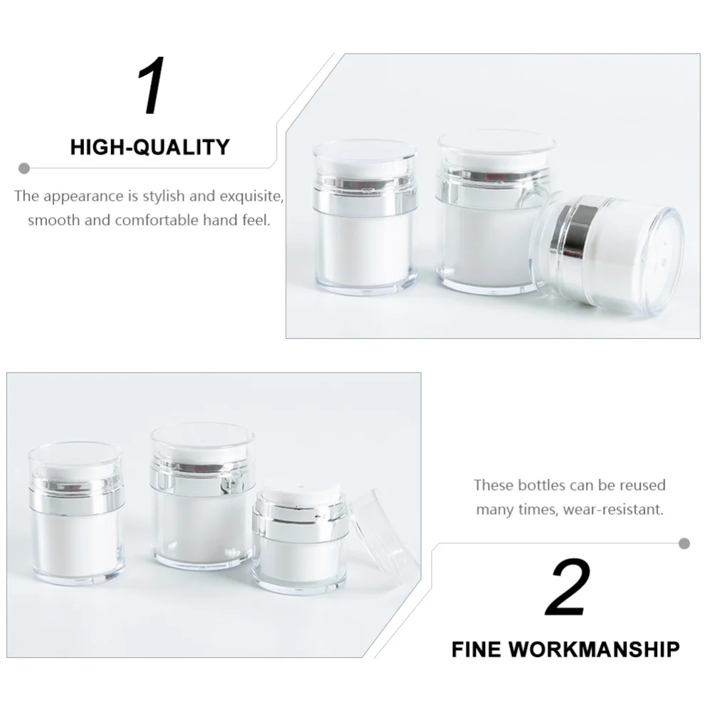 

3 Pcs 1 Bag Empty Creams Jars Cosmetic Vials Wear-resistant Storage Jars