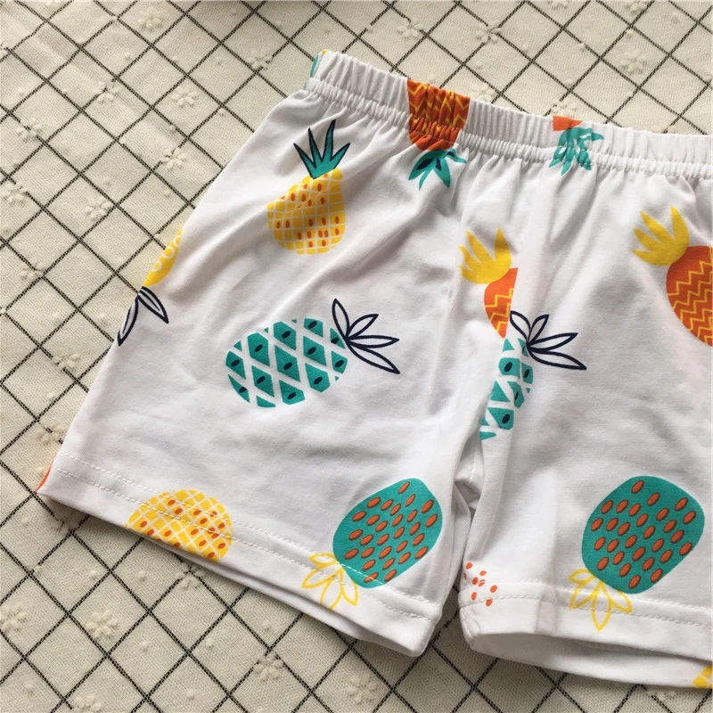 Футболка из чистого хлопка Tonytaobaby костюм с ананасом Детская домашняя одежда лето