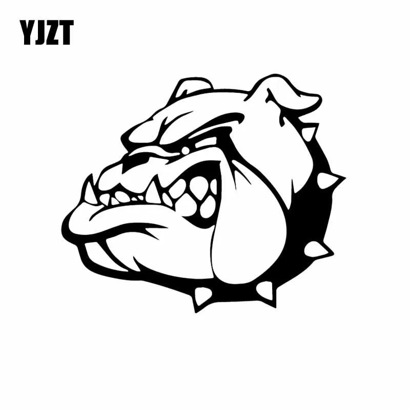 

YJZT 14.4X12.1CM Funny Car Sticker Bulldog Dog Animal Car Truck Window Vinyl Decal Black/Silver C24-1191
