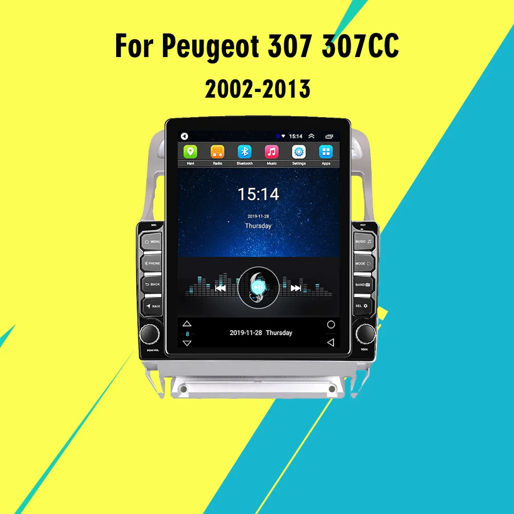

2 Din Android 9,7 "Tesla экран Авторадио для peugeot 307 307CC 307SW 2002-2013 автомобильный мультимедийный плеер GPS навигация