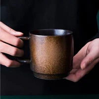 japanese style ceramic coffee mugs water tea cups with handgrip house milk juice drinkware coffeeware creative mark