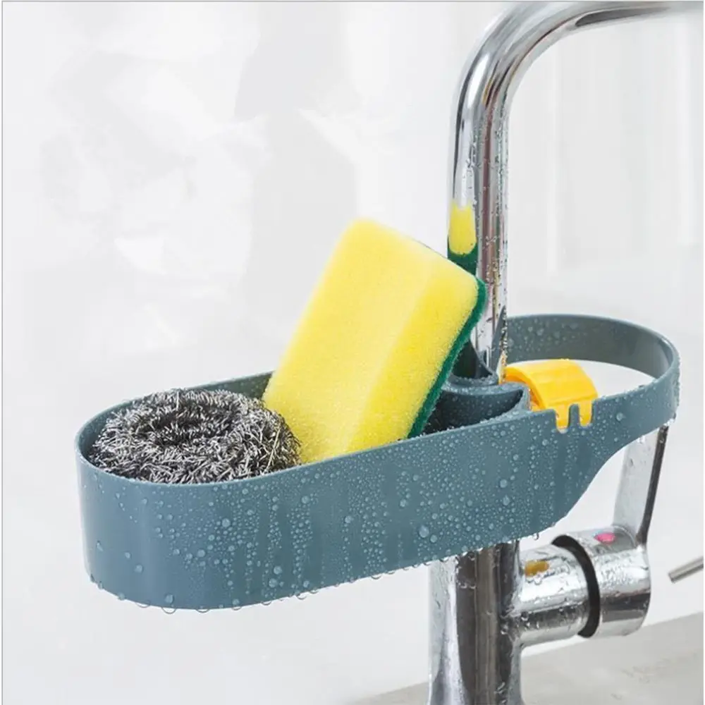 

Sponge Holder Sink Drain Rack Porte Eponge Cuisine Évier Storage Holders Faucet Soap Drainer Shelf Basket Kitchen Accessories