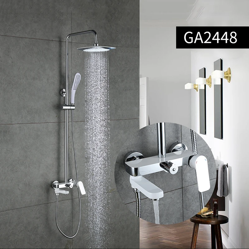 gappo shower faucets bathroom bath mixer tap rain shower system set waterfall ducha torneiras do banheiro chuveiro salle de bain free global shipping