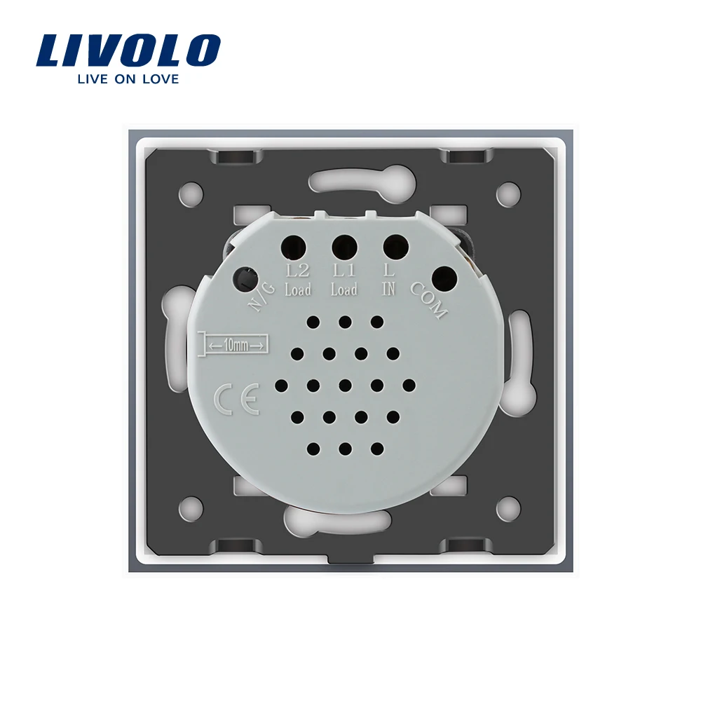 LIVOLO EU Standard Touch Switch Free Combination Luxury Wall Triple OS-06-1/2 With White Crystal Glass Panel | Обустройство дома