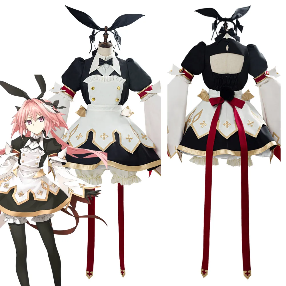

Fate Grand Order Cosplay FGO Saber Astolfo Costume Adult Female Girl Maid Dress Uniform Halloween Carnival Costumes