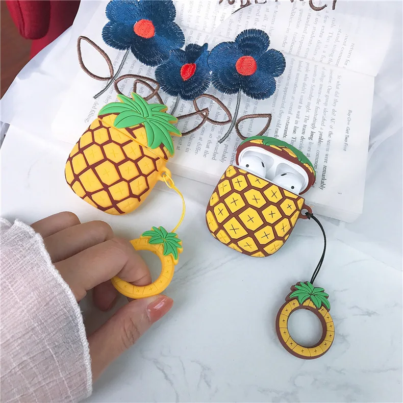 

For Airpods Case,Funny Pineapple Fruit Case For Airpods Case Soft Silicone Earphone Cover For Apple Airpods Pro Case For Kids