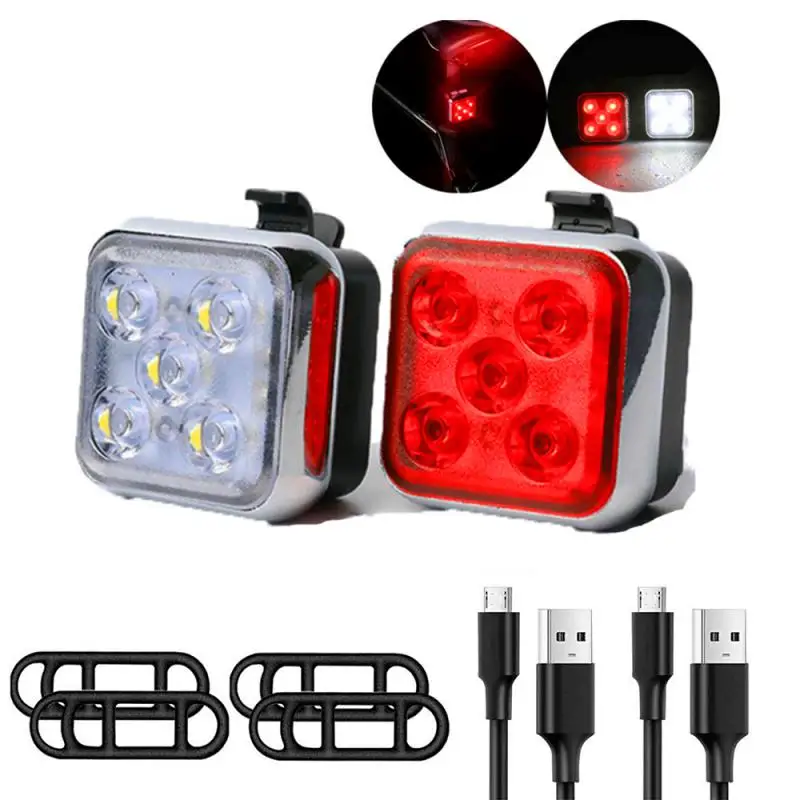 

650mah 4 Light Mode Options Bike Light LED Bicycle Lantern Rechargeable Front And Rear Light Cycling Lamps Bike Accessories