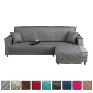 l shape sofa cover for living room corner couch covers non slip quilted one piece slipcover furniture protector grey black blue free global shipping