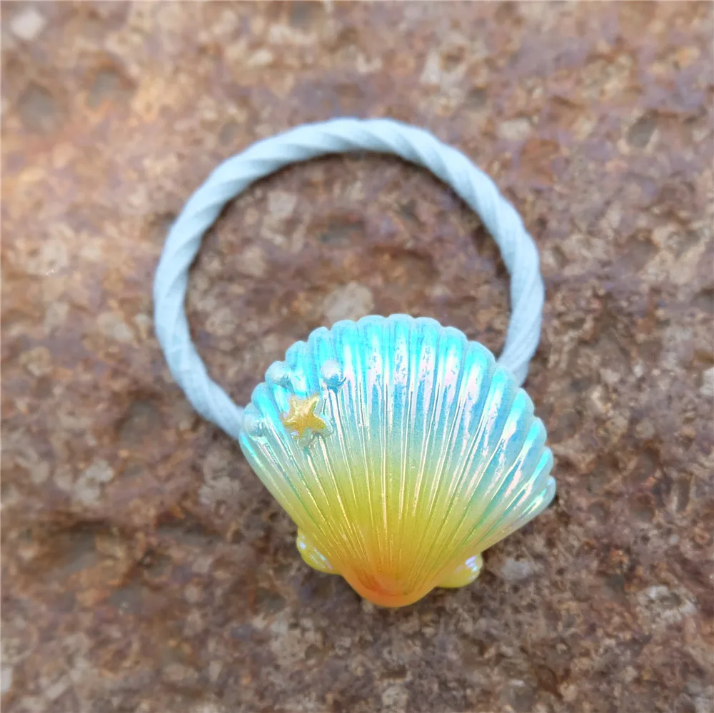 Детские цветные ракушки резинки для волос милые головные уборы девочек