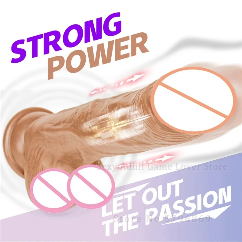 Телескопический Черный фаллоимитатор с подогревом вибратор для женщин