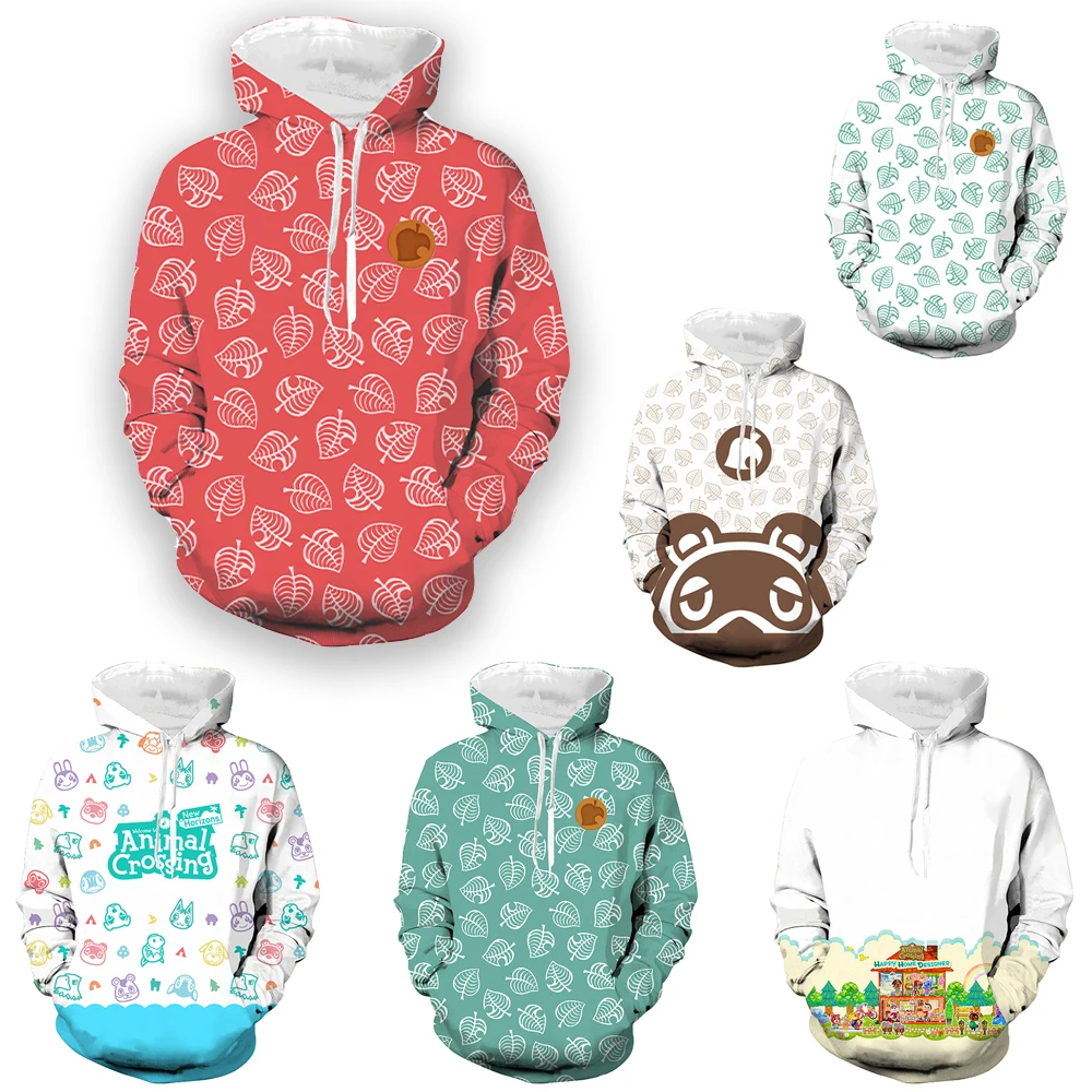 

Spring and summer high-quality new Animal Crossing game sweater 3D printed hooded fashion sports sweater game peripheral jacket