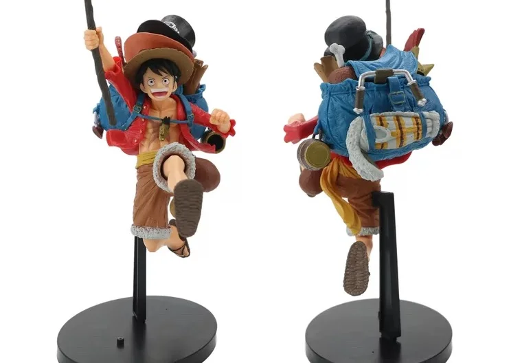 

Japanese animation, model One Piece Three Running Brothers Luffy Ace Sabo Backpack Model, anime character