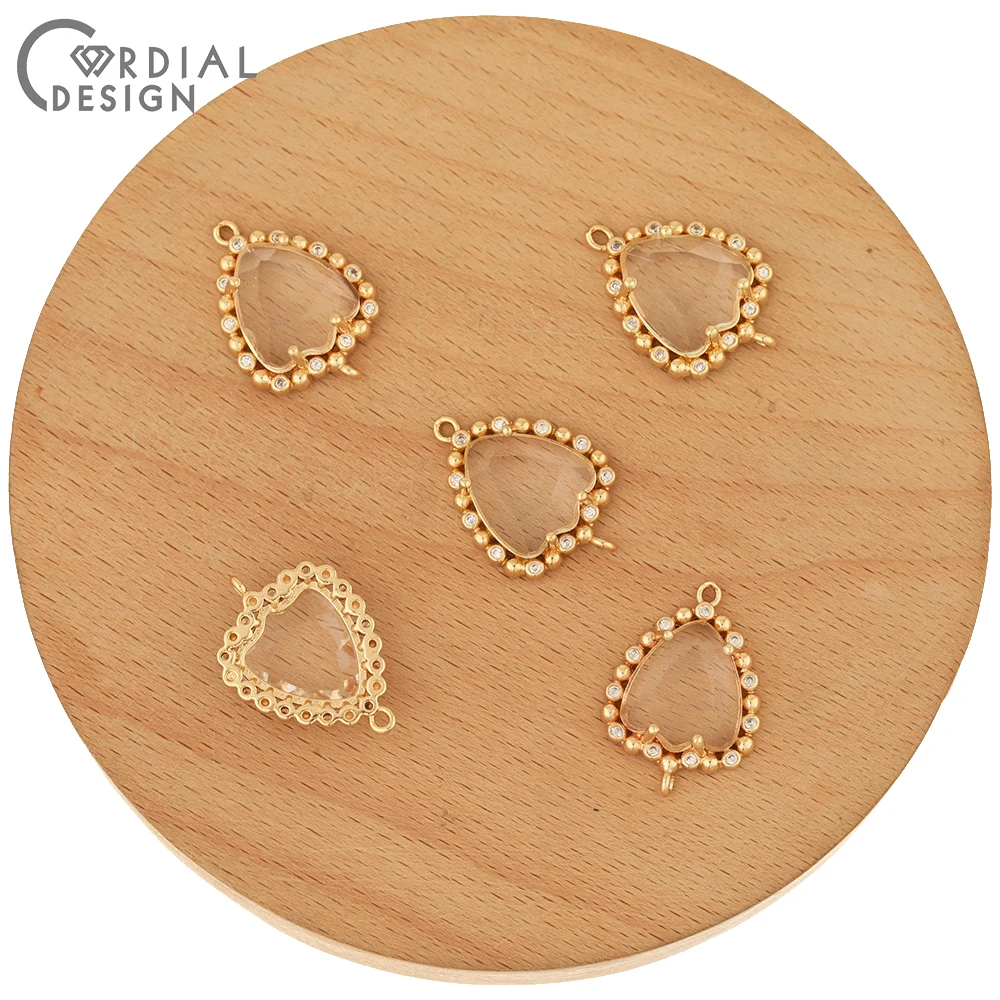 

Cordial Design 50Pcs 16*24MM Jewelry Accessories/DIY Connectors/Hand Made/CZ Charms/Earring Making/Jewelry Findings & Components