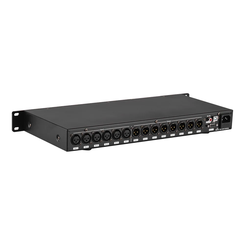 Lannge A-808 8 и SPDIF/Toslink Цифровой аудио процессор ЖК-дисплей сенсорный экран 32bit DSP с USB