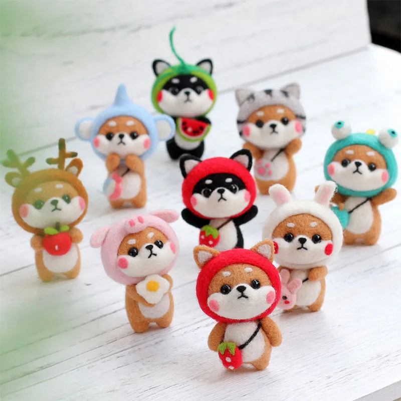 ovely Animal Wool Felt Craft DIY Non Finished Poked Set Handcraft Kit for Needle Material Bag | Дом и сад
