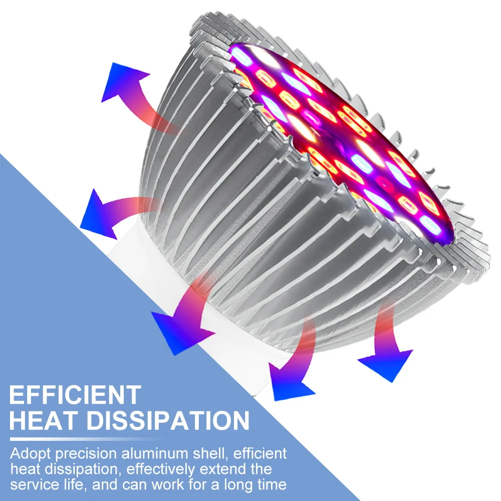 LED Grow Bulbs E27 Plant Light 220V Full Spectrum Phytolamps E14 Hydroponic Fitolampy 18W 28W 30W 50W 80W 100W Indoor Seeds Lamp | Лампы и