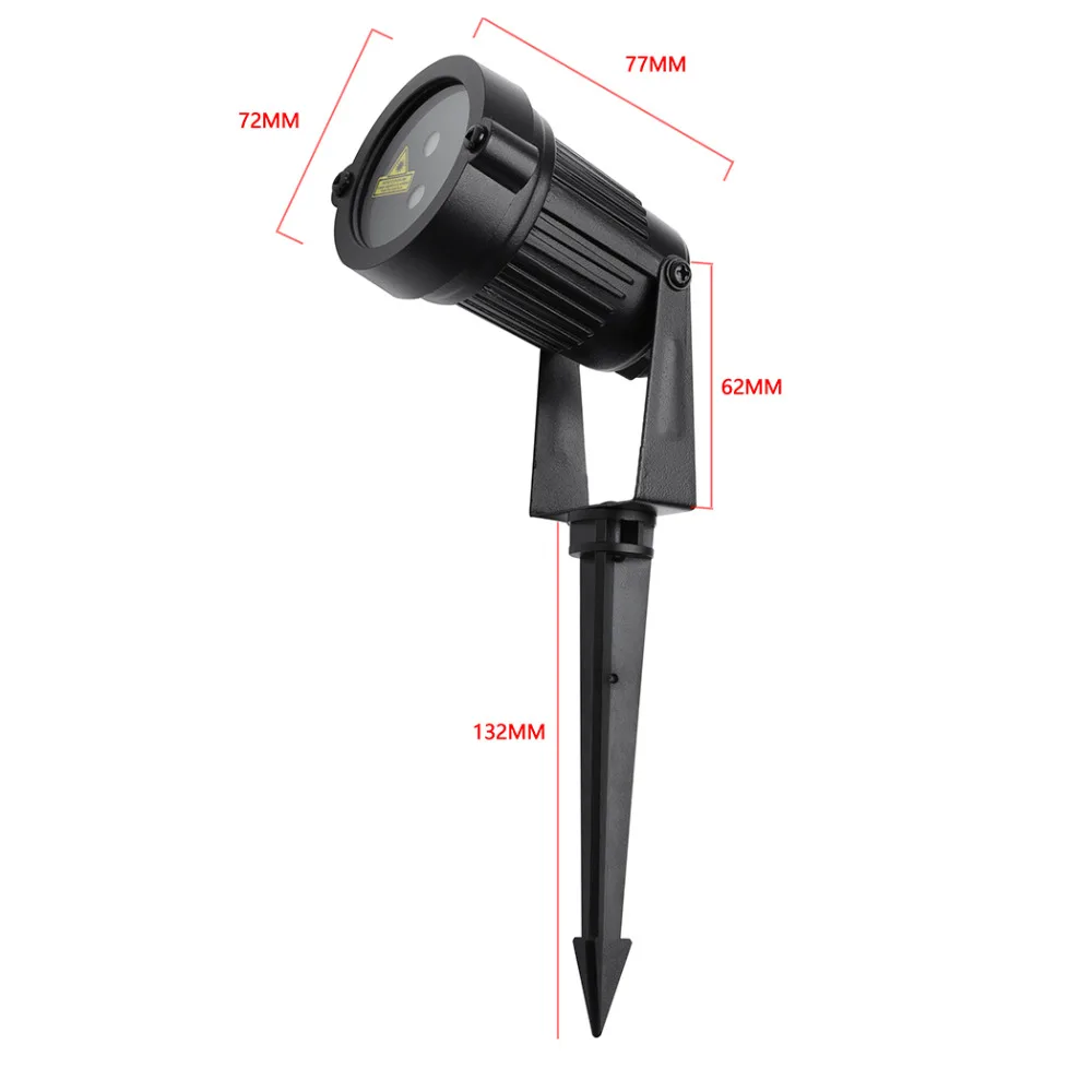 Красный зеленый Звездный лазерный светильник для душа уличный садовый