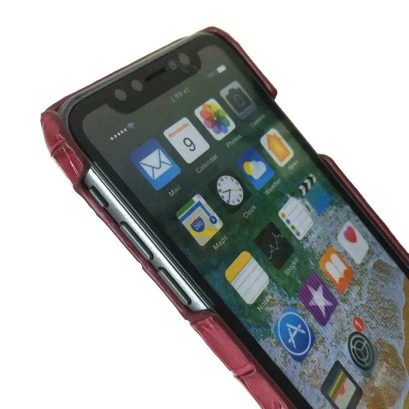 Чехол из натуральной кожи с держателем на ручном ремешке для iPhone X XS Max XR 7 8 Plus