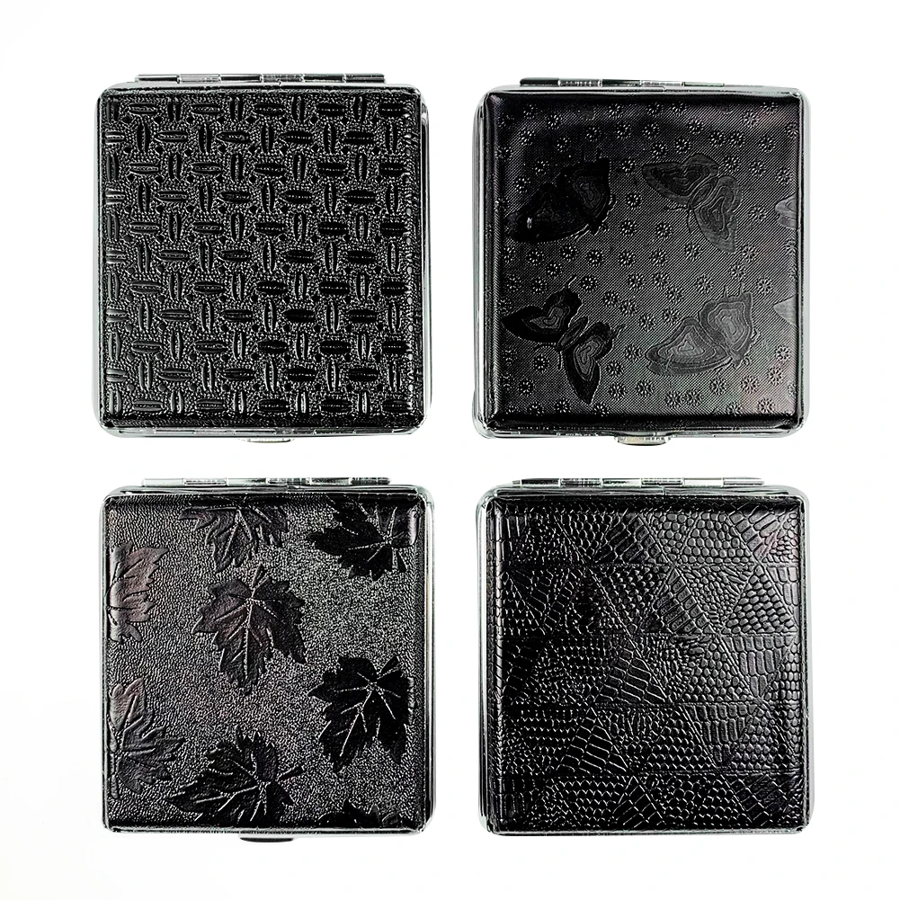 Кожаный металлический чехол для сигарет 1 шт. 20 палочек контейнер аксессуары