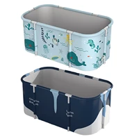 folding bathtub adult household bath double foldable bath tub portable peach skin spa bath tub with lid home sauna
