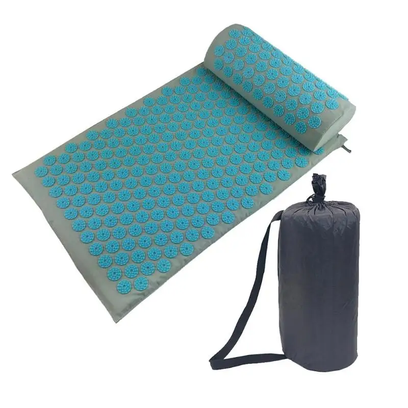 Massager Cushion Acupuncture Sets Relieve Stress Back Pain Mat/Pillow Rose Spike Massage And Relaxation Body | Красота и здоровье