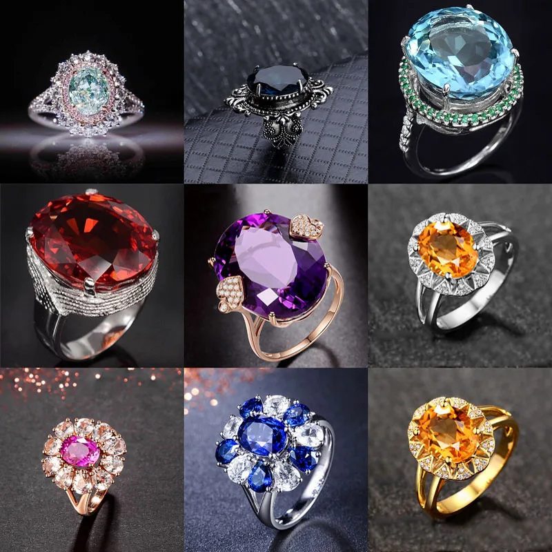 

MENGYI New Rose Gold Red Zirconia Rings For Women Wedding Party Fashion Jewelry Ring Wholesale Gifts Accessories Multiple Option