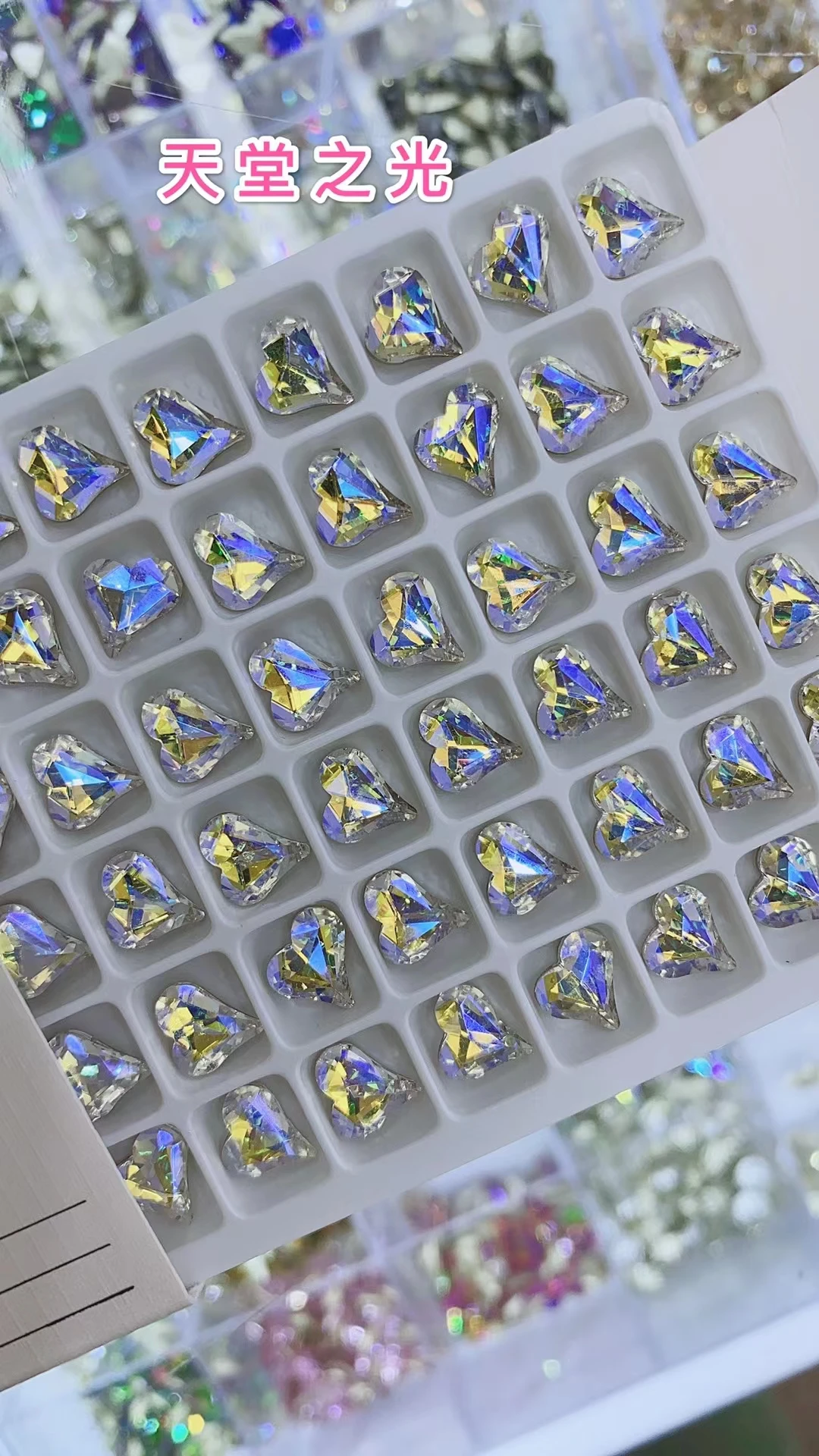 Стразы для ногтей с косым сердцем 8 Х9 мм 20 шт. | Красота и здоровье