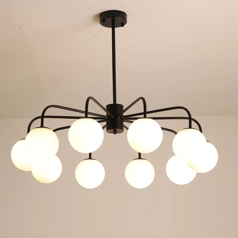 Современная Новая креативная люстра черный/белый светильник ing для гостиной