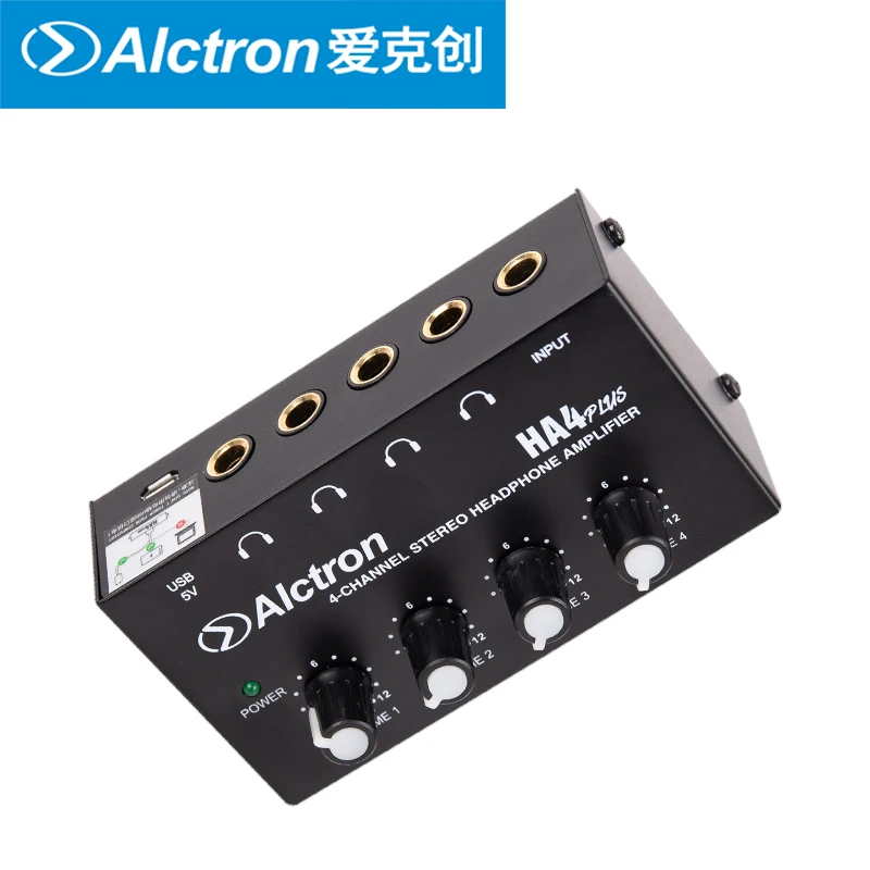 Усилитель для наушников Alctron HA4PLUS компактный 4 канальный усилитель с USB