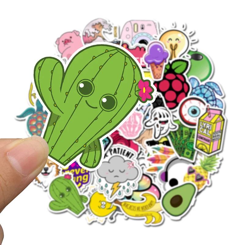 50 шт. водонепроницаемые наклейки для холодильника чемодана чашки ноутбука