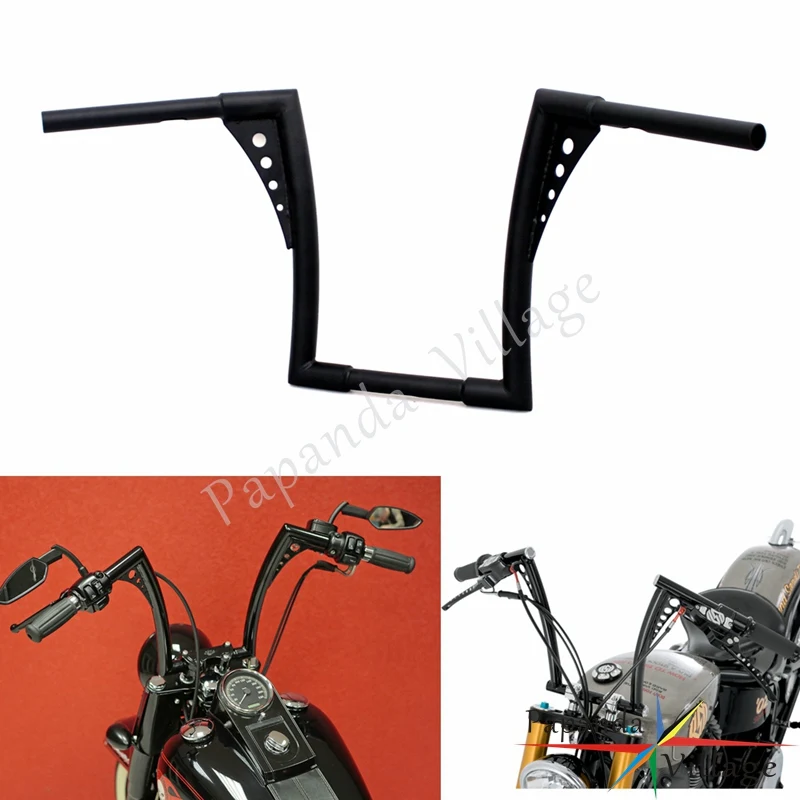 1" 16" Rise 1-1/" мотоцикл Кафе Racer APE вешалка руль жир бар для Harley FLST FXST Sportster XL Softail Dyna Touring